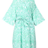 Strawberry Thief Kimono Robe Spearmint