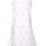 Pina Colada Sleeveless Nightdress White/Aqua