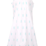 Pina Colada Sleeveless Nightdress White/Aqua