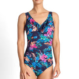 Fresia DD/E Mesh Frill One Piece Swimsuit Navy