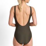 Sky High Buckle One Piece Swimsuit Army