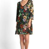 Hibiscus Mesh Beach Smock Cover Up Forest
