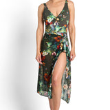 Hibiscus Mesh Sarong Forest