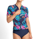 Fresia Short Sleeve Rash Vest Sun Shirt Navy