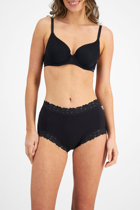 Parisienne Bamboo Full Brief Black