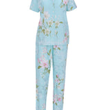 Juliette Cotton/Modal Floral Print PJ Set Mint