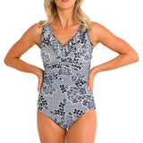 Tunsley DD/E Mesh Frill One Piece - Navy