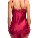 Scarlett Silk Cami/French Knicker Set Crimson