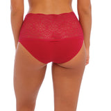 Lace Ease Invisible Stretch Full Brief Red