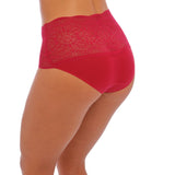 Lace Ease Invisible Stretch Full Brief Red