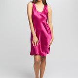 Mono Silk Short Nightie Cerise
