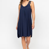 Louisa Modal Jersey Sleeveless Swing Nightdress Navy