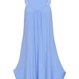 Lucy Modal Scalloped Lace Swing Nightdress Blue