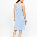 Lucy Modal Scalloped Lace Swing Nightdress Blue