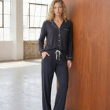 Sleep Luxe Modal Long Sleeve PJ Set Carbon