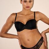 Jane Padded Balcony Bra Black