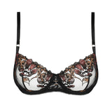 Juliane Balcony Vertical Seam Half Cup Bra Black