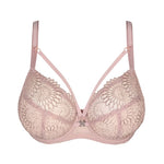 PrimaDonna Sophora Full Cup Bra Bois De Rose, laid flat to display chic lace and signature removable cleavage straps, photographed by The Foundation.