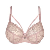 PrimaDonna Sophora Full Cup Bra Bois De Rose, laid flat to display chic lace and signature removable cleavage straps, photographed by The Foundation.