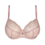 Flat lay of PrimaDonna Sophora Full Cup Bra Bois De Rose, back view highlighting band and clasp details, exclusive to The Foundation.