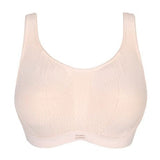 Flat lay front of Prima Donna Gym Sports Bra – seamless and sculpted in soft blush tone.