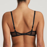 Back view of Marie Jo Junoo Wire Bra Black from The Foundation, with adjustable straps and smooth, comfortable finish