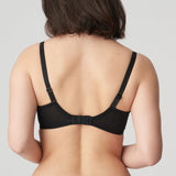Back view of PrimaDonna Sophora Full Cup Bra Black, showing adjustable straps and supportive band, as offered by The Foundation.