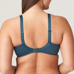 Back view of Las Salinas Empire Green Bra – underwire support with wide straps and hook closure.