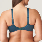 Back view of Las Salinas Empire Green Bra – underwire support with wide straps and hook closure.