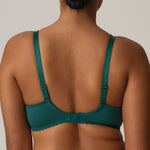 PrimaDonna Springdale Full Cup Bra in Jasper Green with light embroidery overlay, supportive cups, and underwire lift.