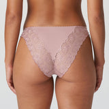 Back view of Jane Italian Brief in pink, with delicate embroidery and a small pearly bow detail.
