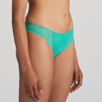 Side angle of the Melipha Rio Brief showcasing smooth lace detailing and curve-enhancing fit.