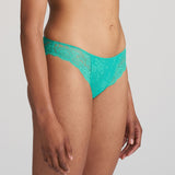 Side angle of the Melipha Rio Brief showcasing smooth lace detailing and curve-enhancing fit.