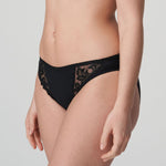 Side view of Deauville Rio Brief Black by PrimaDonna, showing elegant leg cut and sculpting silhouette.