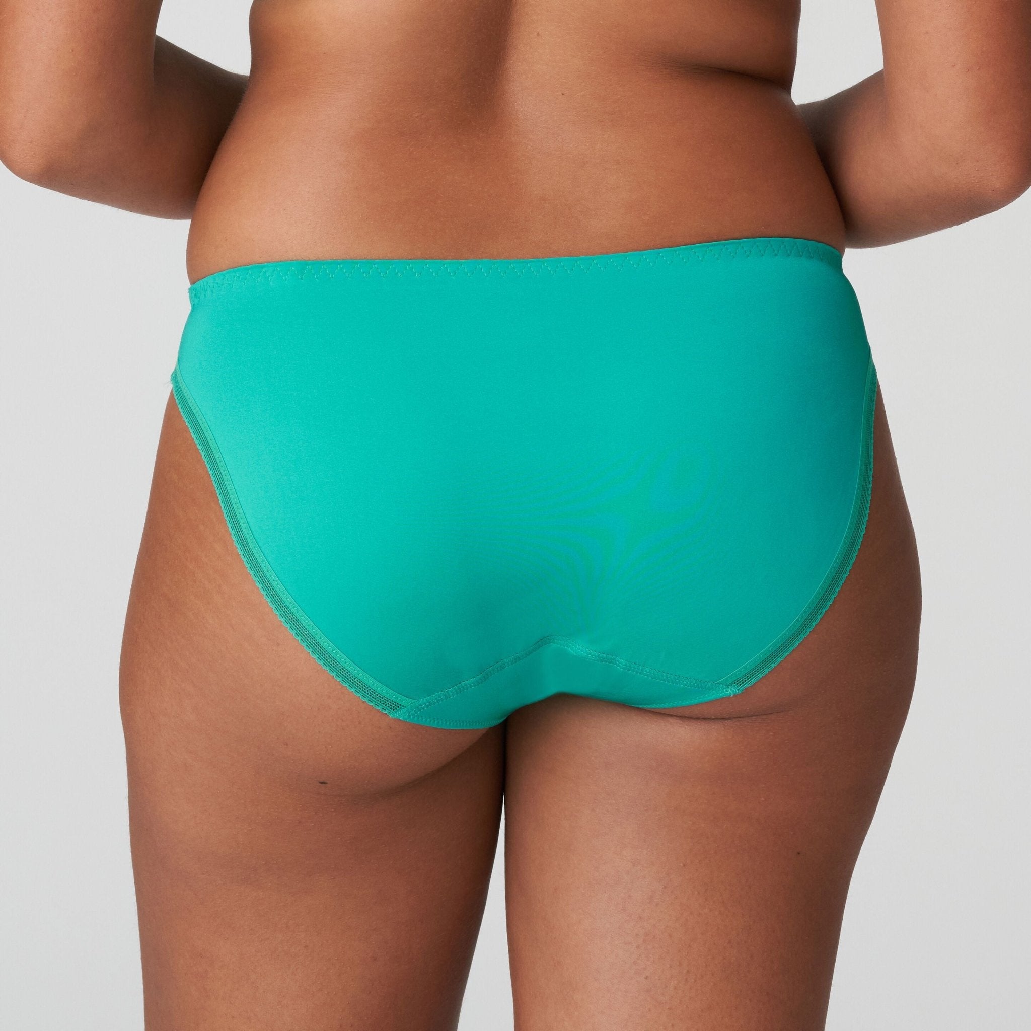 Back view of Lenca Rio Briefs Sunny Teal from The Foundation, featuring comfortable rear coverage and a smooth, seamless fit