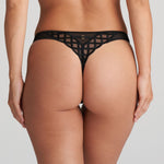 Back view of Jhana Thong Black from The Foundation, featuring delicate lace detail and minimal coverage for a sophisticated finish