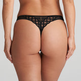 Back view of Jhana Thong Black from The Foundation, featuring delicate lace detail and minimal coverage for a sophisticated finish