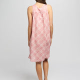Voile Built up Shoulder Nightie Musk Gingham