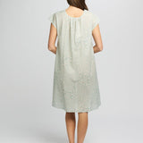 Voile Cap Sleeve Nightie Mint Tiny Blossom