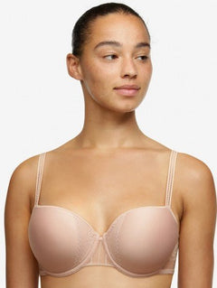Front view of the Maddie Half Cup Memory Bra in Soft Pink by Passionata, featuring floral lace and memory foam—available at The Foundation Australia.