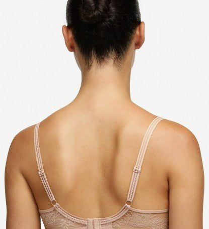 Back view of the Maddie Memory Foam Bra Soft Pink by Passionata, showcasing leotard back and adjustable straps—shop this piece at The Foundation.