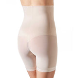 back view of Janira shapewear Bermuda pant in nude colour with seamless construction and breathable tulle fabric.