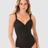 Razzle Dazzle Siren Crossover One Piece Swimsuit Black
