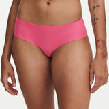 Front view of the Pila Shorty Brief in Love Pink/Peach showcasing opaque knit and mid-rise fit – The Foundation collection.