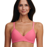 Front view of the Pila Wirefree T-Shirt Bra in Love Pink/Peach with adjustable straps – from The Foundation collection.