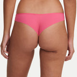 Back view of the Pila Tanga Brief in Love Pink/Peach with scalloped lace detailing and cheeky silhouette – The Foundation.