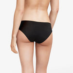 Back view of Maddie Hipster Brief in black showing smooth opaque knit for added comfort.
