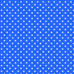 Blue fabric with white polka dots