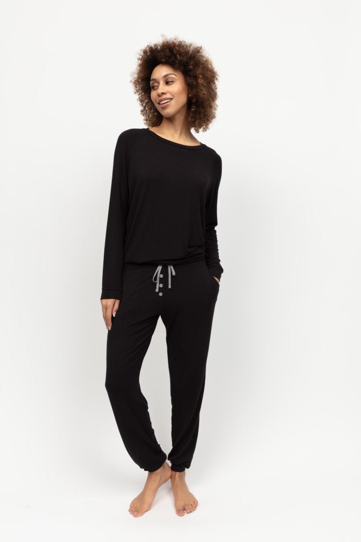 women's modal pj set. women's lounge modal jogger set. modal pyjamas