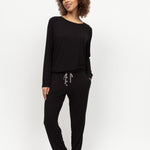 women's modal pj set. women's lounge modal jogger set. modal pyjamas
